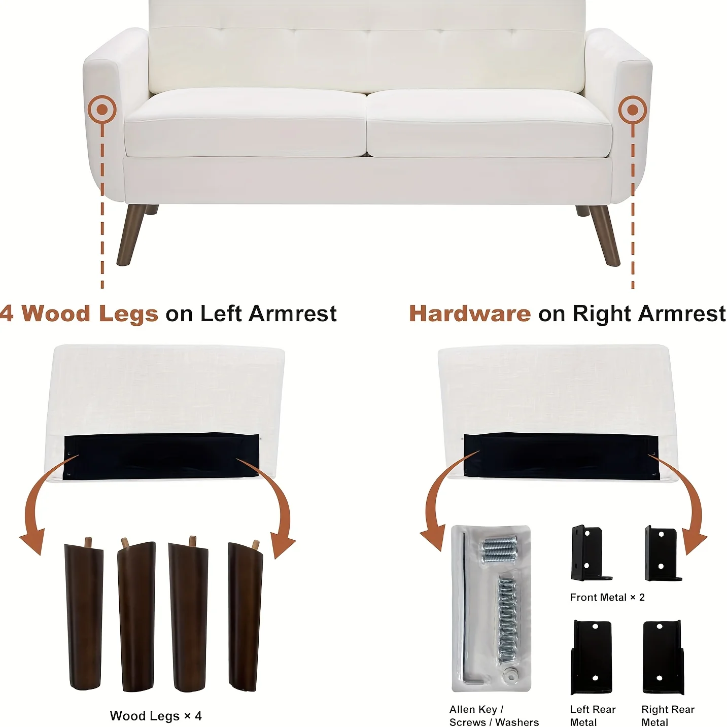 Small Upholstered Love Seat Furniture Tbfit 65\